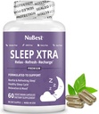 ヌベスト睡眠エクストラ | 大人のための健康的な睡眠をサポート | ビタミンB6, メラトニン, アシュワガンダ, チャモミール, バレリアン & もっと - ノンハビット形成 | 60 ビーガンカプセル | 1 ヶ月の供給