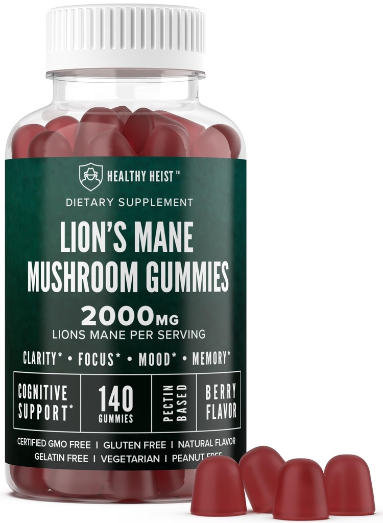 ライオンズマネのマッシュルームは大人のための、140の計算のバルク ライオンのマネのChewables、高い効力10:1の有機物のエキスの量を2000mgに、補足は精神、焦点、泥および頭脳の霧を支えます