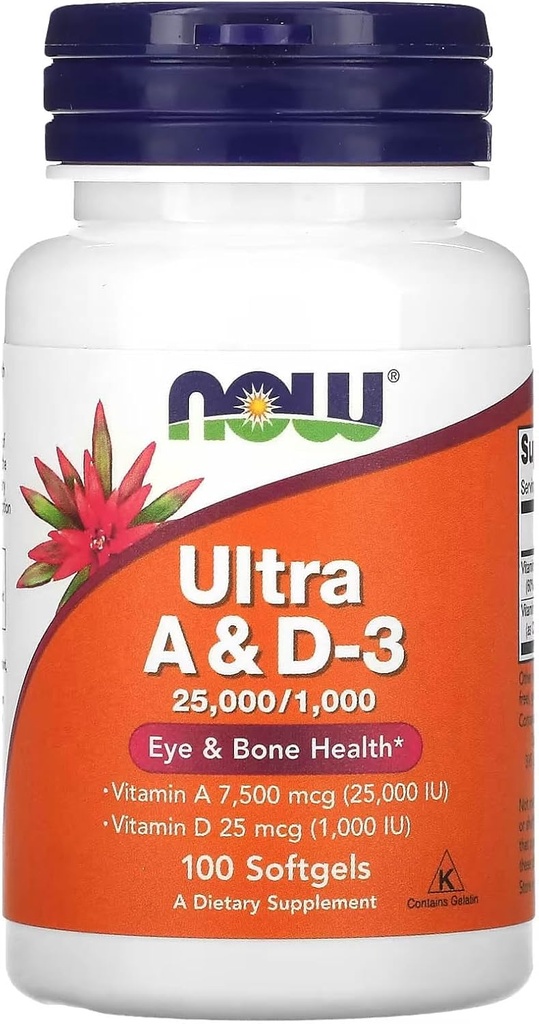 Ultra A&D3、100 Softgels by Now Foods(パッケージ3)