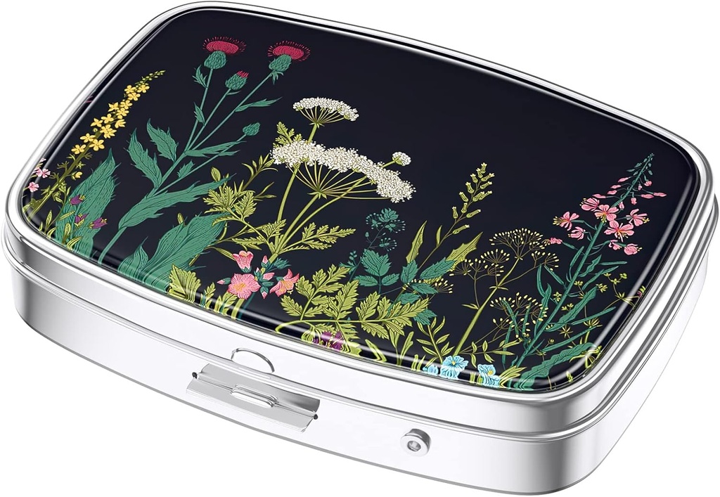 Nipichshaの丸薬箱、財布のための小さい丸薬箱及びポケット、かわいい旅行薬のオルガナイザー、ビタミン、薬、魚油及び補足、タンポジオンを握る携帯用薬の容器のホールダー