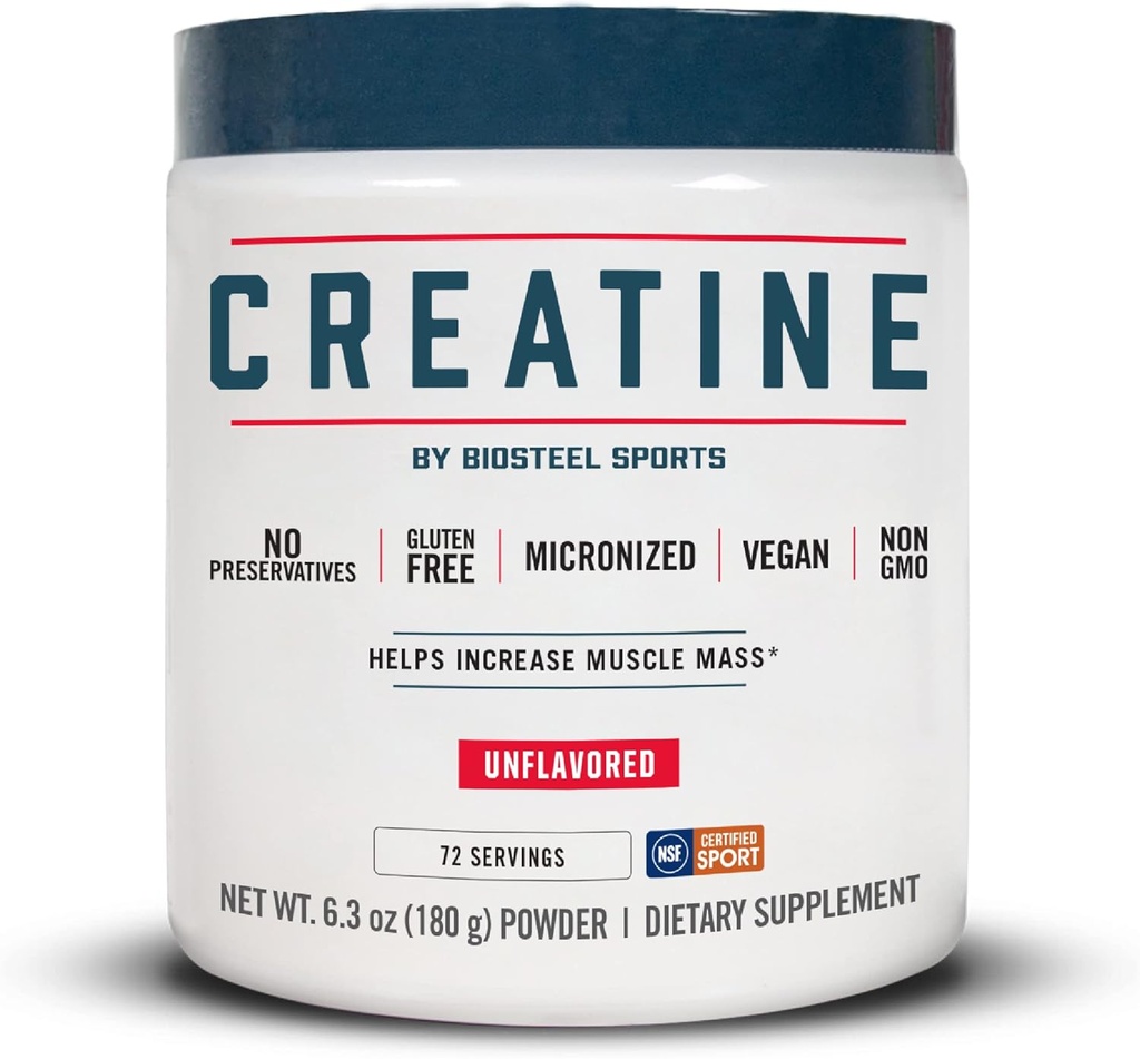 BioSteel のクレアチンの Monohydrate の粉- 72 のサービング、筋肉回復及び細い筋肉、スポーツの証明されたクレアチンの粉のための NSF のための Micronized 180g