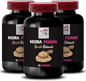 エネルギー サポート - MUIRA PUAMA のアークのエキストラクト - 草の電源、植物の強さ、焦点サポート、Revive のブレンド、高める源、植物の活力、毎日の力 3 のびん 180 のカプセル