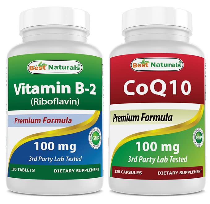 ベストナチュラルビタミンB2(リボフラビン)100mg&COQ10 100mg