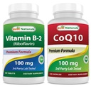 ベストナチュラルビタミンB2(リボフラビン)100mg&COQ10 100mg