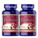 Puritan's Pride Naturally Sourced Cranberry One Per Day フルーツコンセントレート500mg、50:1 尿路のサポートのための栄養補助食品、4ヶ月の供給、120急速なリリースカプセル、2パック