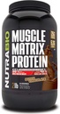 NutraBio Muscle Matrix Protein Powder - 25g of Protein Per Scoop - Whey Isolate and Micellar Casein Combo for Fast and Slow Release - Dutch Chocolate - 2 Pounds, 28 Servings