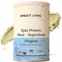 Sproutの生きている植物によって基づく蛋白質及びSuperfoodsの粉、原物、Unflavored |有機性蛋白質の粉、ビーガン、非酪農場、非GMOのグルテンフリー、砂糖は、無毒、完全なKetoの飲み物の組合せ(2ポンド)を混合します