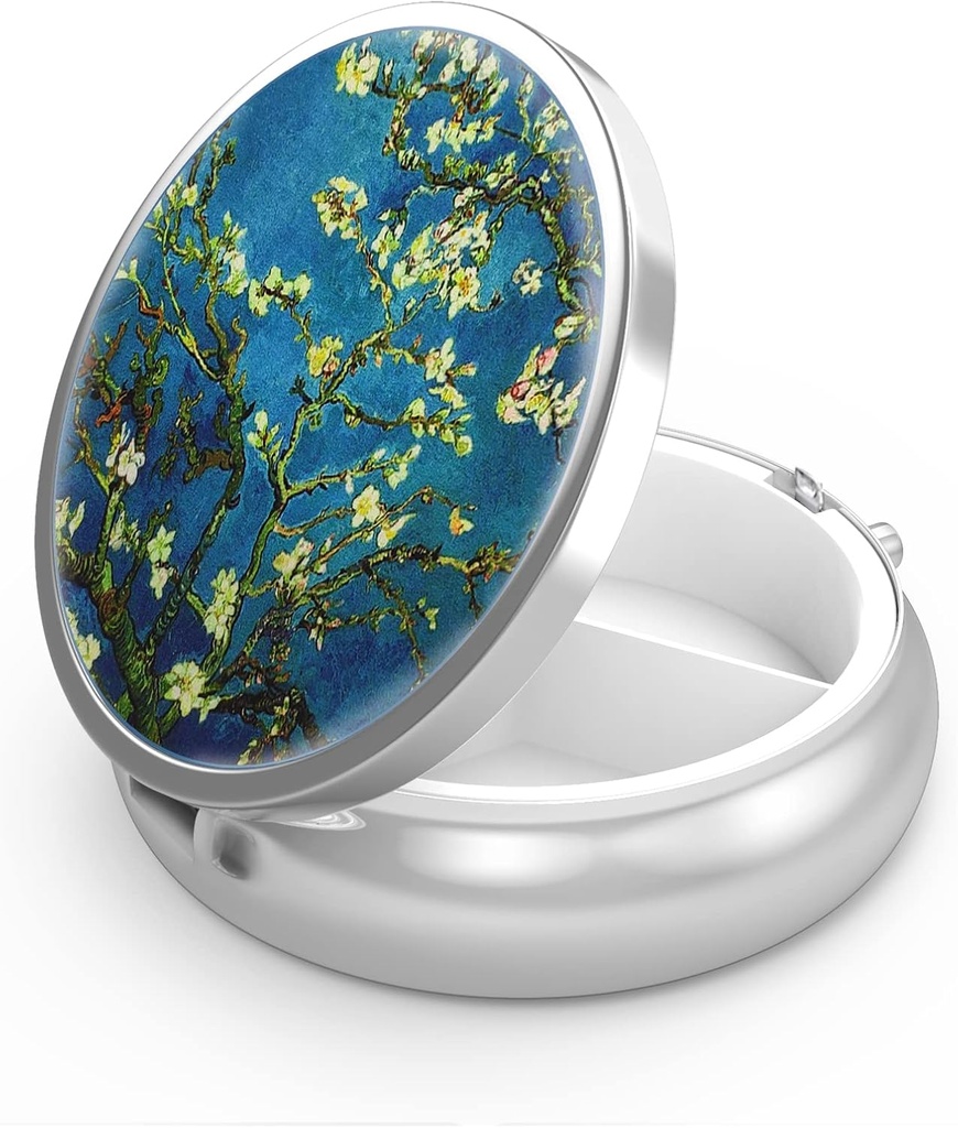 丸薬箱3のコンパートメントの小さい丸薬の箱、ポケットのために携帯用かPurseの丸薬のオルガナイザーの丸薬のホールダーはビタミン、薬、魚油および補足を(星夜)握ります