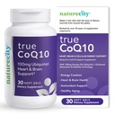 NatureCity True-CoQ10 Ubiquinol 100mg 高吸収性とStablized Kaneka QH CoQ10ハート、脳および細胞エネルギーサプリメント - (30ソフトジェル) UbiquinolとしてアクティブCoQ10