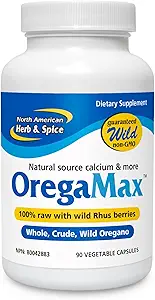 NORTH AMERICAN HERB & SPICE OregaMax - 90 Vegi カプセル - 健康な消化器 & 免疫サポート - Oreganol P73 ニンニクとオニオン - 非GMO - 90 サービング
