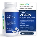 NatureCity True-Vision Eye Health Supplement - 高効力サフラン20mgの植物ベースのルテインとゼアキサンチン - ブルーライト保護、サポートセントラルとナイトビジョン(30ベジーカプセル)