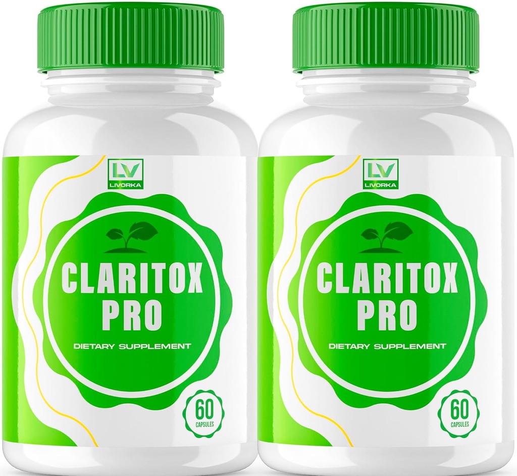 (2 Pack) Claritox Pro, Claritox Pro Support Supplement Pills, Claritox Pro Reviews, Claritox Pro Capsules, Claritox Pro Capsule Support Supplement - Advanced Pill Formula, 120 Capsules for 2 Months