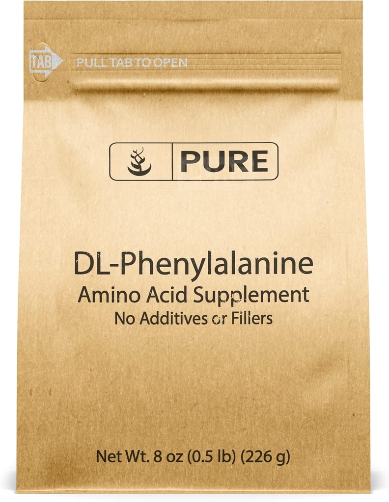 純粋な元の原料DL-Phenylalanineの粉(8のoz)常に純粋、注入口か添加物無し