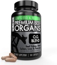 Paleo Pro O.G. Blend Premium Beef Organs Capsules, Kidney, Heart, Liver, Spleen and Pancreas from Grass Fed & Pastured Cows, Dietary Supplement, No Added Hormones or Antibiotics, 180 Capsules