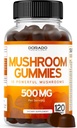 きのこのグミー 2500mg 10 に 1 ブレンド (120 ライオンズマネとグミー, コーディセプ, 霊芝 & より機能的なキノコ) 焦点 & 脳のきのこのサプリメント - ビーガン & サードパーティテスト - 米国製