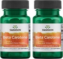 Swanson Beta-Carotene - ビタミンAサプリメント免疫健康、目と皮膚の健康 - ナチュラルウェルネスフォーミュラ - (250 Softgels、3000mcg 各) (2パック)