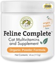 Wholisticペットオーガニックフェライン完全オーガニックカボチャ - 4 Oz - 猫のためのマルチビタミン&プロバイオティックパウダー - ナチュラルキャットフード&ダイジェストサポート