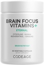 コグニジン、Panax Ginseng、Resveratrol、Gotu Kola、ビタミンB12のMethylcobalamin - Liposomal配達-非GMO - 60のカプセルとしてCiticolineのCodeageの頭脳の焦点のビタミン+の向知性補足