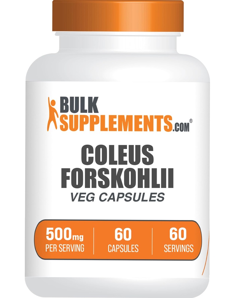 BulkSupplements.com Coleus Forskohlii抽出カプセル - フォルスコリンサプリメント、フォルスコリンカプセル - ハーブサプリメント、グルテンフリー、給餌1カプセル、60カプセル(パッケージ1)