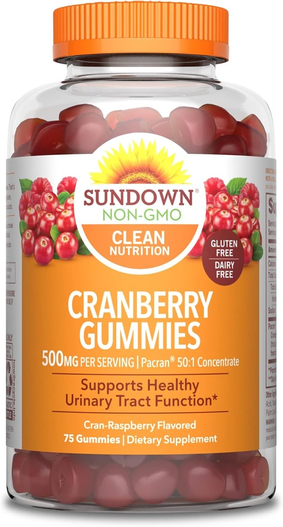 Sundown Cranberry Gummies, 75 Count