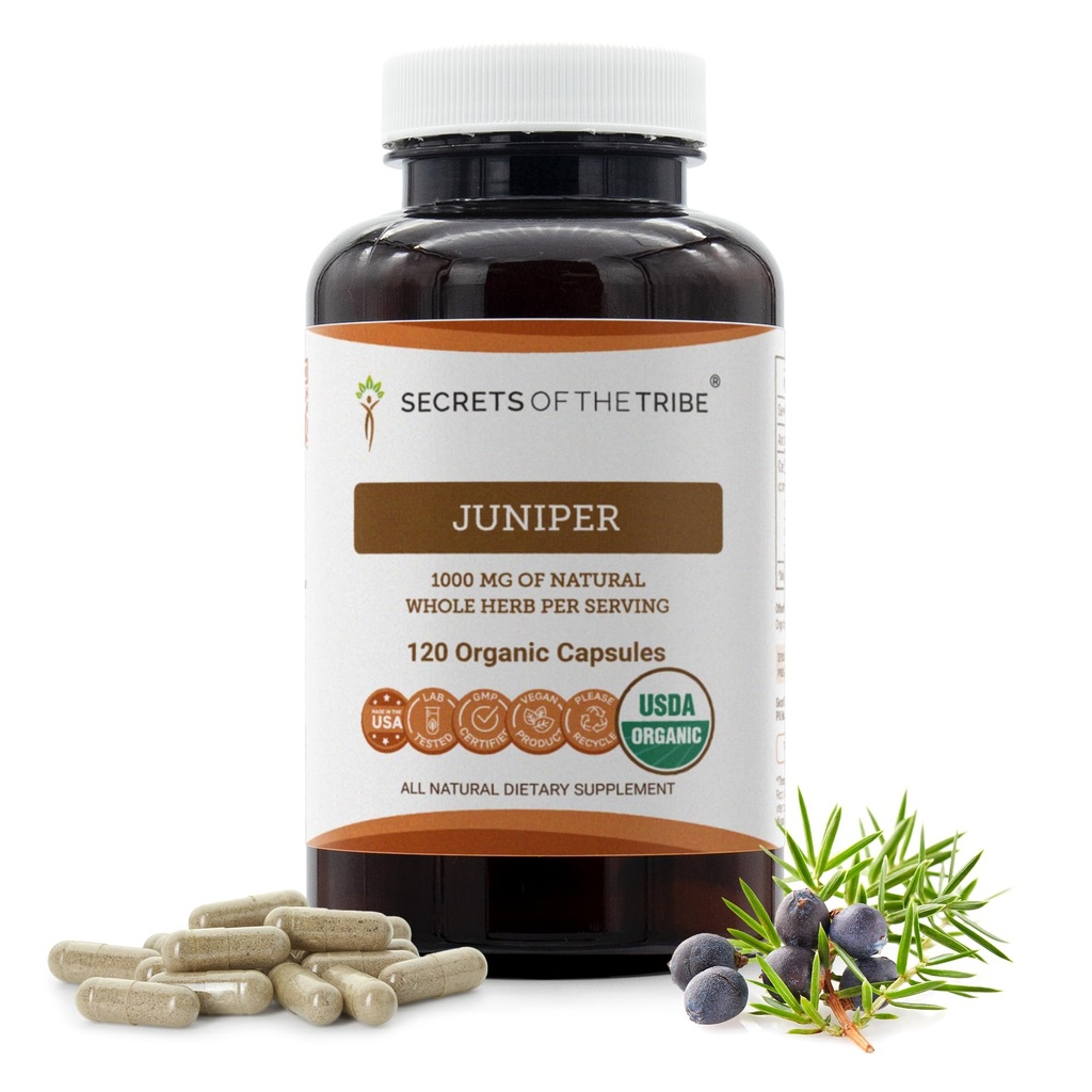トライベ・ジュニパー120カプセル、1000mg、USDAオーガニックジュニパー(Juniperus Communis)ドライベリー(120カプセル)の秘密