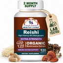 CANCER SCIENCES Reishi Wellnessのきのこの補足のカプセル、USDAは有機のきのこのエキス、余分強さ1,500のmgの高効力40%のベータ グルカン、免疫サポート、反老化、120のカプセルを証明しました