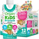 Orgain Organic Kids Nutritional Protein Shake, Fruity Cereal - Kids Snacks with 8g Dairy Protein, 22 Vitamins & Minerals, Fruits & Vegetables, Gluten Free, Soy Free, Non-GMO, 8.25 Fl Oz (Pack of 12)