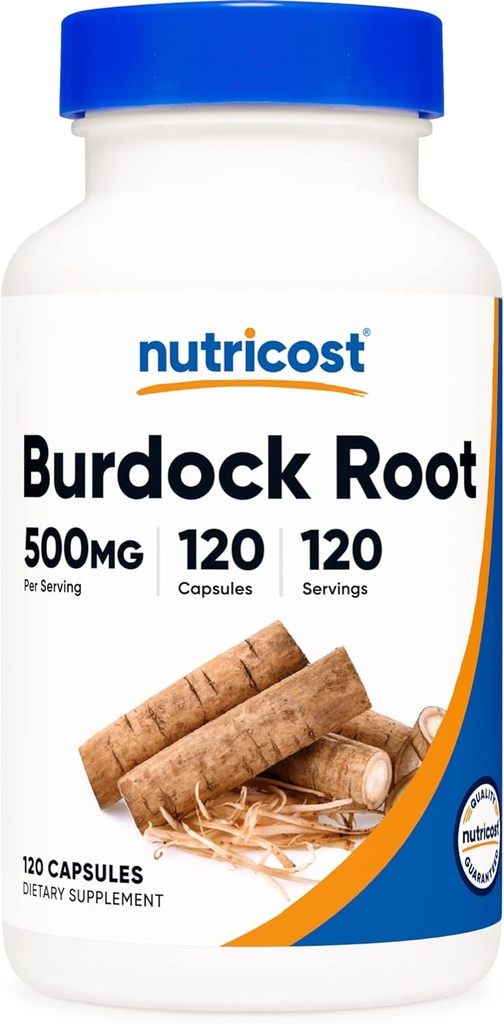 Nutricost Burdock Root 500mg、120カプセル - グルテンフリー、非GMO、ベジタリアンフレンドリー