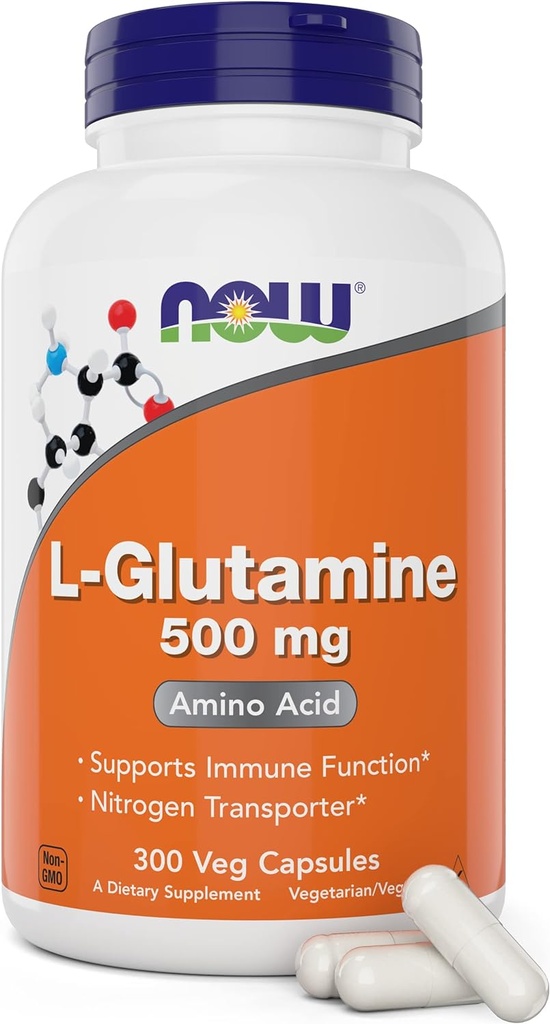 今、Lグルタミン500mg 300ベジーカプセル - 非GMOサプリメント - ビーガンLglutamineキャップ