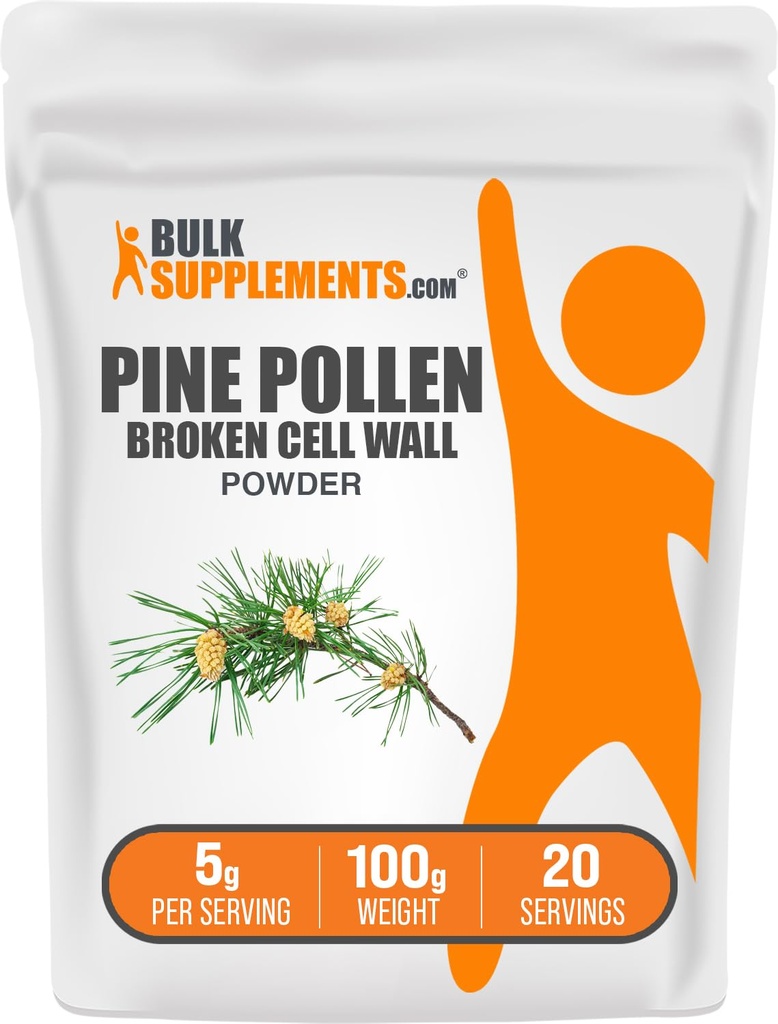 BulkSupplements.com パインPollenパウダー - 壊れたセルウォール、パインPollenサプリメント、ハーブサプリメント - グルテンフリー、サービングあたり5g、100g(3.5オンス)(パッケージ1)
