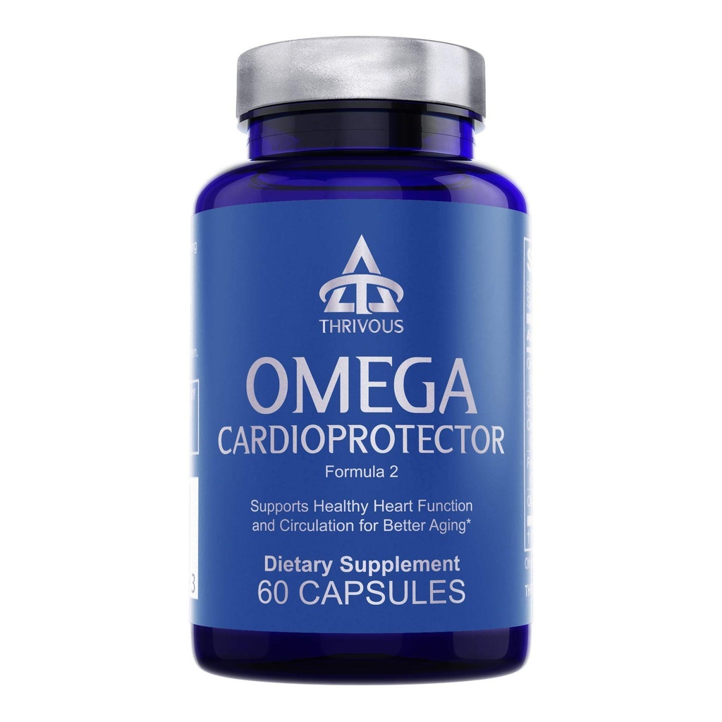 活発なオメガCardioprotector - AvailOm Omega-3、ニンニク、Gotu Kola、Oligopin Pine Bark - 60ビーガンカプセルと高度なハート&循環サポートサプリメント