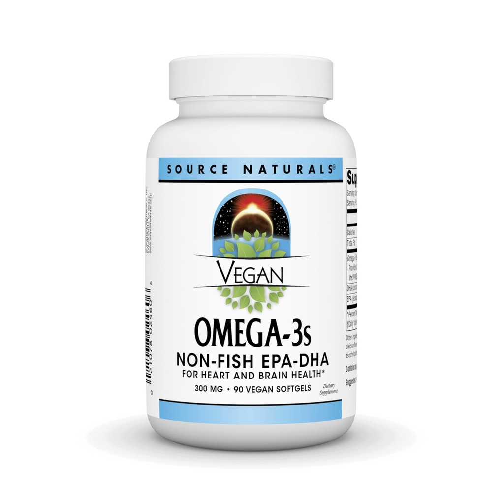 ソースナチュラルビーガンオメガ3s Epa-Dha * 300mg - 90Softfgels