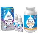 TheraTears 1200mg Omega 3 サプリメント 目栄養、有機亜麻仁トリグリセリドフィッシュオイルとビタミンE、Thera Tearsアイドロップス ドライアイ、0.5 Fl Oz、15 Ml、2 パック