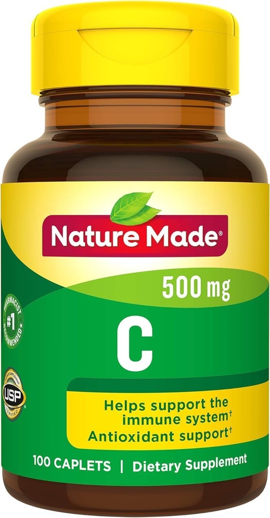Nature Made Vitamin C 500 mg Caplets 100 Ct