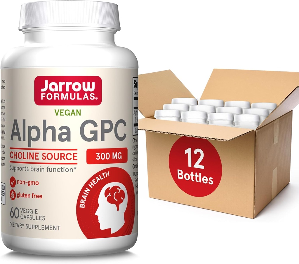 ジャローフォーミュラアルファGPC、300mg、食事療法の補足、大人のための頭脳の健康の補足、60の野菜のカプセル、30日の供給(12のパッケージ)