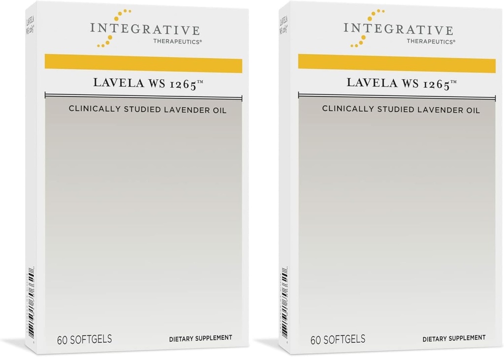 Integrative Therapeutics Lavela WS 1265 - 睡眠とストレスサポートのためのラベンダーエッセンシャルオイルサプリメント* - 乳製品フリー - 120 Softgels(120人前)