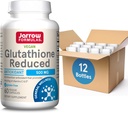 ジャローフォーミュラグルタチオンは500mg - 60ベジギーカプセルを削減 - 細胞内抗酸化剤 - 品質グルタチオンサプリメント - ビタミンCのリサイクルをサポート&非GMOグルテンフリーグルテンフリービーガン、12のパック