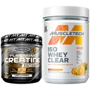MuscleTech クレアチン + ウィープロテインアイソレートバンドルプラチナクレアチンイソウィークリア、オレンジ