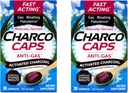 Anti-Gas – Fast-Acting Activated Charcoal Detoxifying Formula, Naturally Derived, Relief for Gas, Bloating, and Flatulence, 36 Capsules, 260 mg Each (Pack of 2)