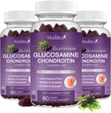 Mulittea Glucosamine Chondroitin Gummies - Extra Strength Joint Support Supplement with MSM & Elderberry for Natural Joint, Antioxidant Immune Support for Adults, Men & Women-(3 Pack)