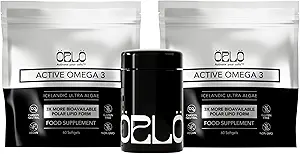オルロオメガ3 - ビーガンオメガ3サプリメント(EPA&DHA) - Algaeオイル(120ミニバープレスソフトゲルキット)の代替エクストラ強度魚油&キルト