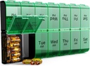 余分大きい丸薬のオルガナイザー2は日、XL 7日の丸薬箱AM PM、ジャンボ週刊の丸薬の箱、毎日の夜特大の薬のオルガナイザー、ビタミンのホールダー、大きい丸薬の容器、1日の丸薬のオルガナイザーを2回します