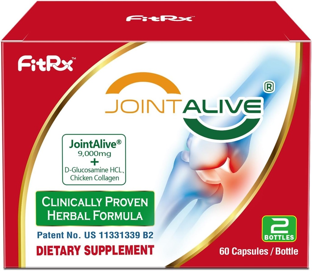 FitRx JointAlive 共同サポートは、女性と男性、グルコサミン・コンドロイチン、タイプII コラーゲン、リリーフジョイントの不快感、軟骨の修理、7 日と同様に、60 の給餌