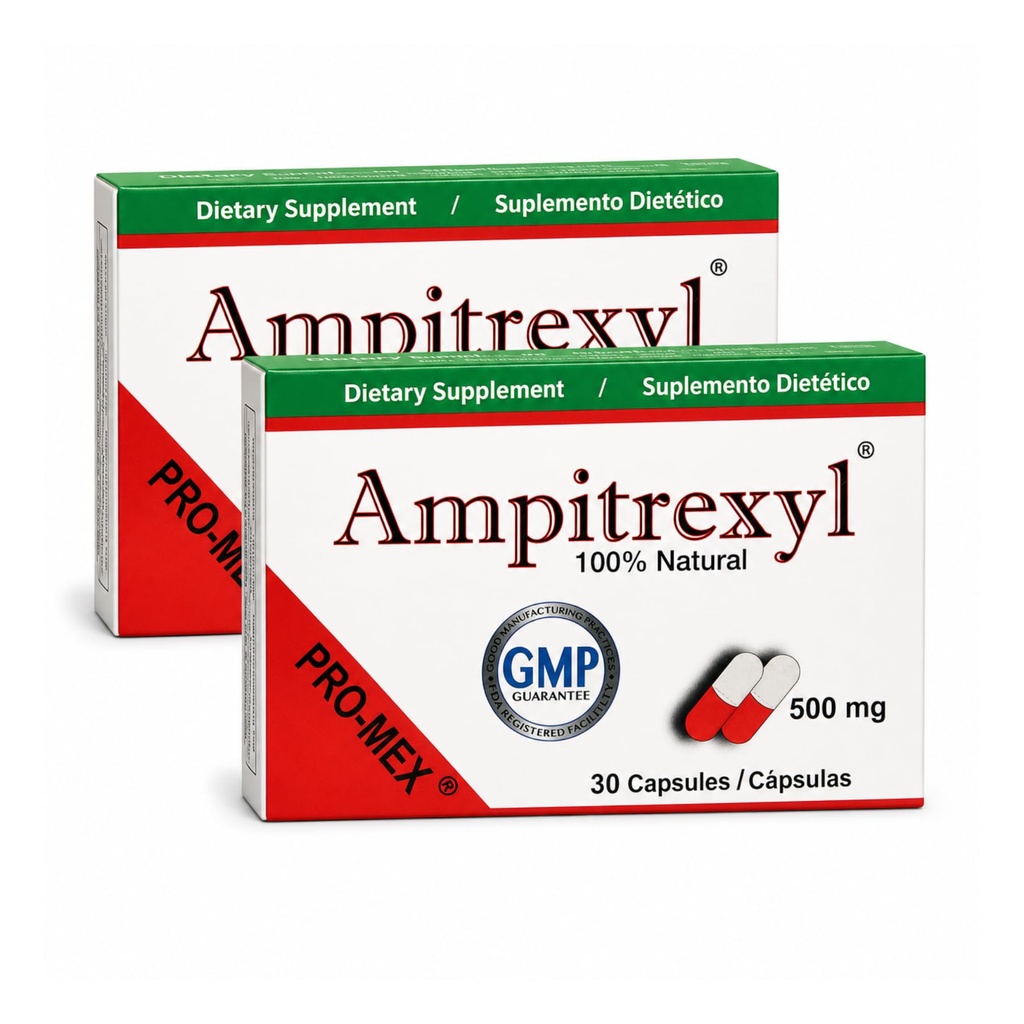 Ampitrexyl Formula, Antioxidant Capsules, 500 mg, 30 Capsules Each, Pack of 2