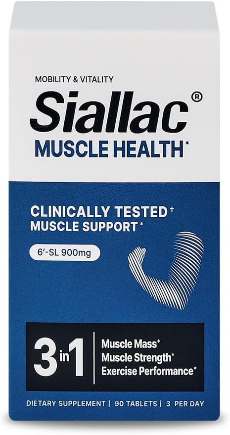 Muscle Health - Made in USA - Enhance Muscle Mass & Strength, Fast Workout Recovery, Reduce Fatigue & Boost Exercise Performance, 6-Sialyllactose (6-SL), 900mg, 90 Tablets