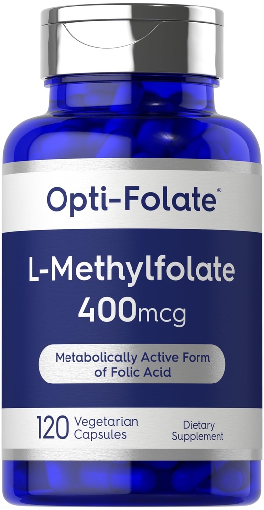 カルライルL Methylfolate 400 mcg | 120 ベジタリアン カプセル | 最適化・活性化 メチル フォーレート | 非GMO&グルテンフリー サプリメント | 最適化