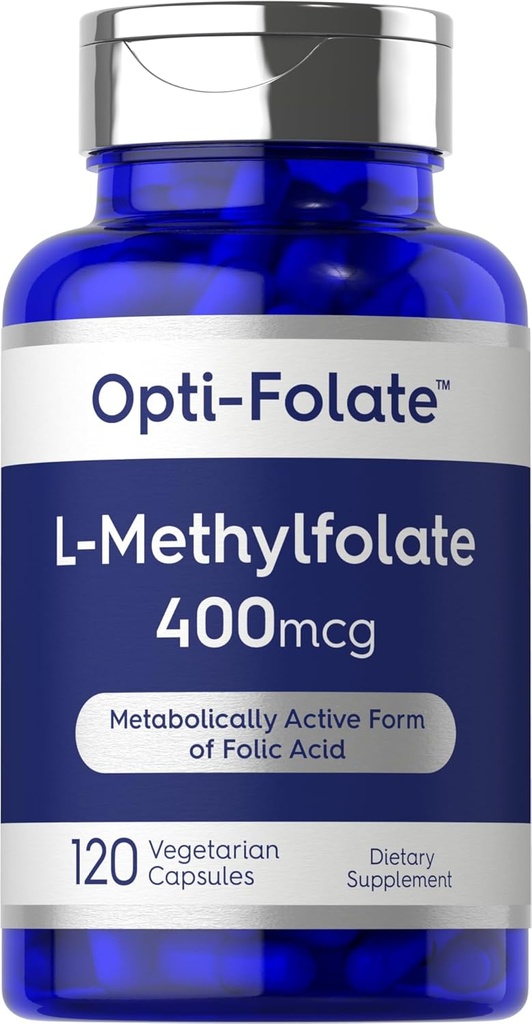カルライルL Methylfolate 400 mcg | 120 ベジタリアン カプセル | 最適化・活性化 メチル フォーレート | 非GMO&グルテンフリー サプリメント | 最適化