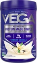 Vega Protein Made Simple Protein Powder, バニラ - ステビアフリー, 完全菜食主義者の, 植物ベース, ヘルシー, グルテンフリー, 女性と男性のためのペアプロテイン, 9.2 oz (パッケージ 5 月 Vary)