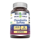 アメイジングフォーミュラコンドロイチン硫酸 1200 mg/サービングサプリメント | カプセル | ノンGMO | グルテンフリー | アメリカ製(1パック、60カウント)