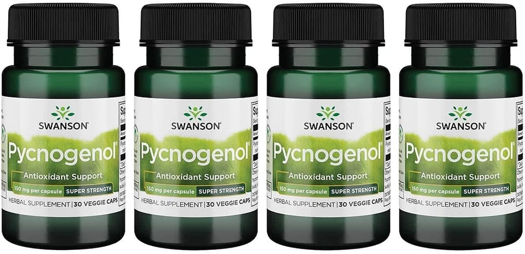 Swanson の超 Pycnogenol -極度の強さ 150 の mg 30 の Vegの帽子 4 のパック